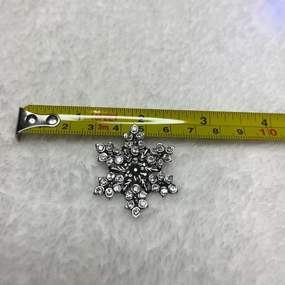 Crystal Pave Snowflake Pin - Picture 7 of 7